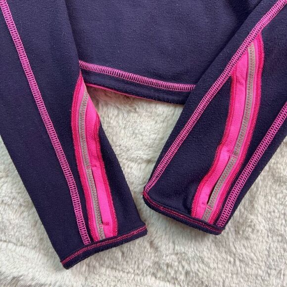 Lululemon Womens Size 4 Reversible Run U Turn Pullover 1/2 Zip Jacket Pink Purpl - Picture 2 of 12